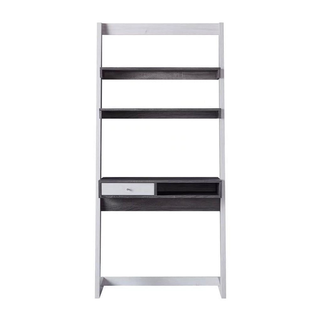 Modern Wood Writing Desk with Shelves E189