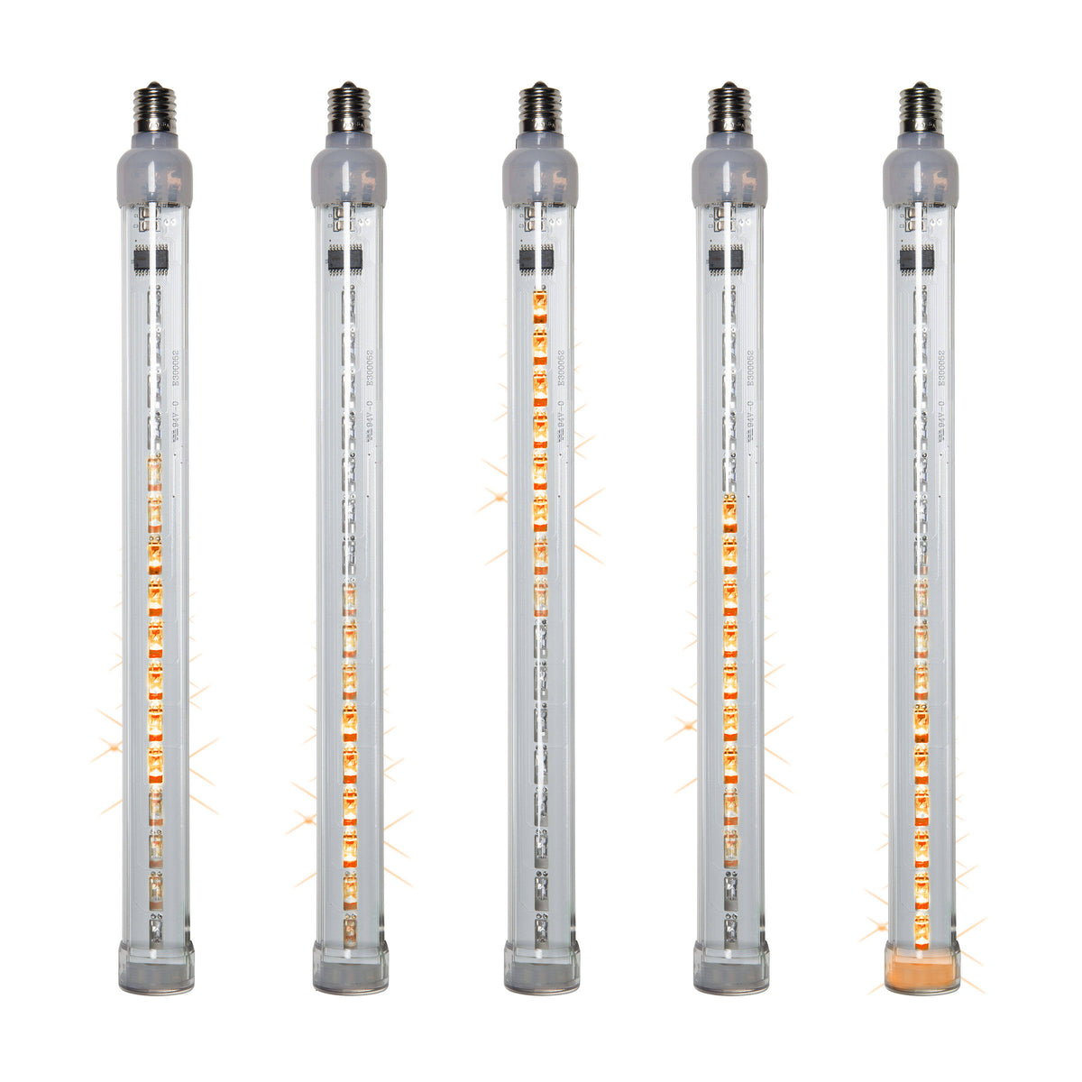12 inch LED Tubes Amber Light 5 Bulbs E49826