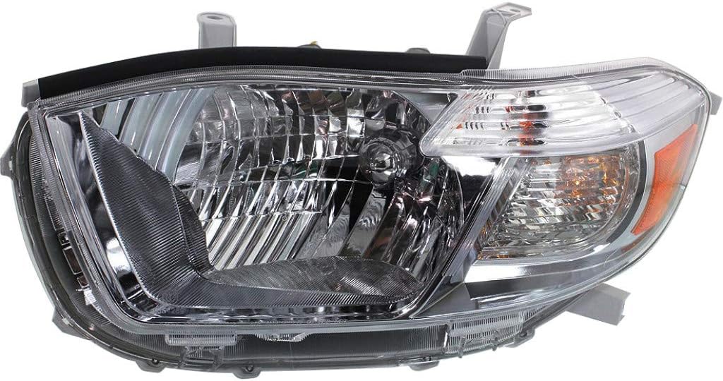 Passenger Side Headlight for Toyota Highlander 2011-2013 S16203