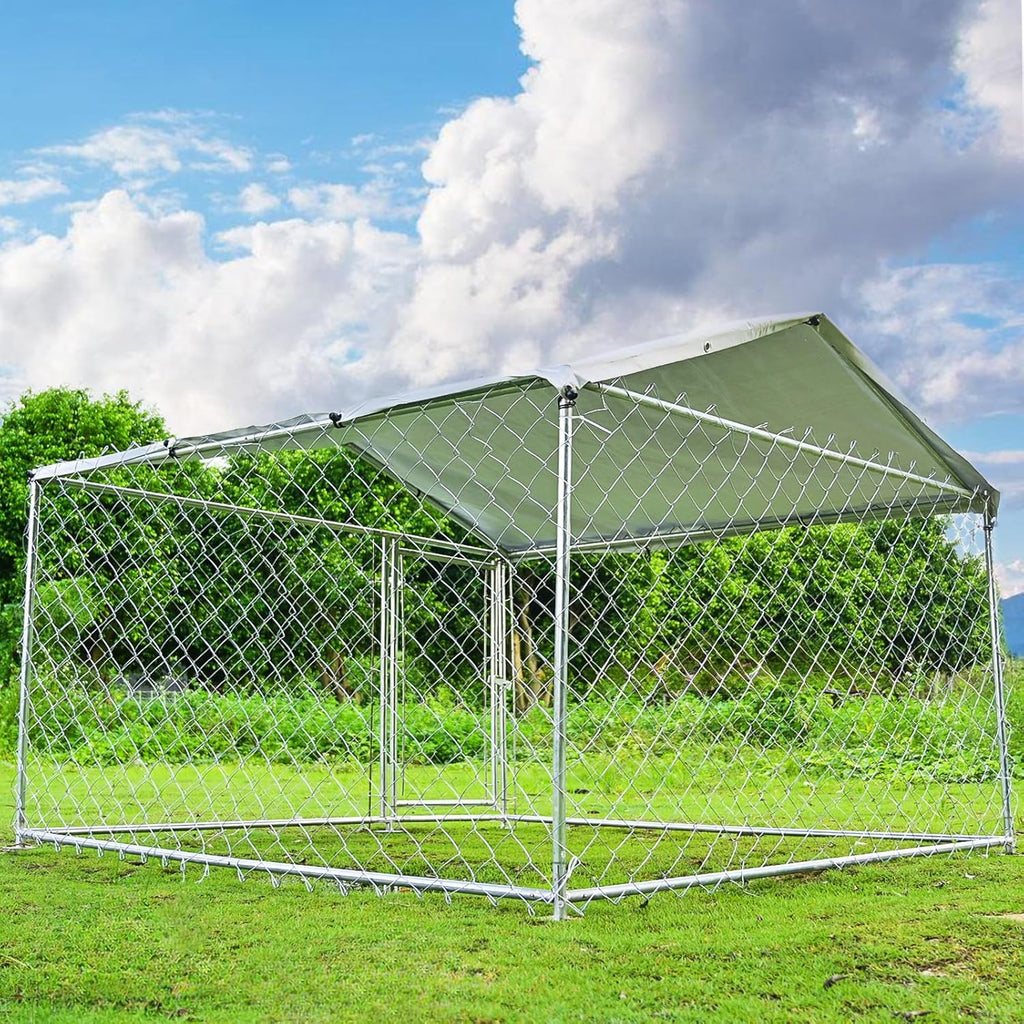 Heavy Duty Outdoor Dog Kennel with Waterproof Roof C301898