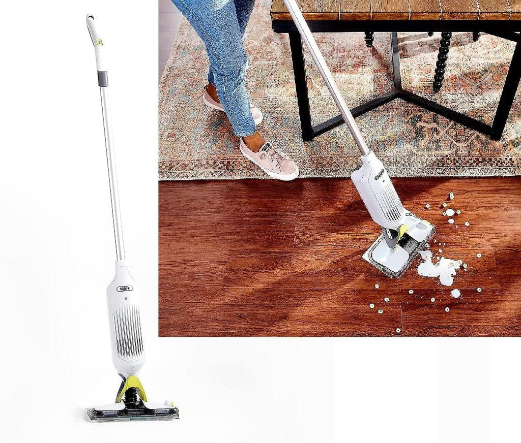 Cordless Hard Floor Vacuum Mop with Disposable Pad White N1613