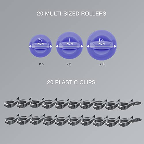 Ceramic Flocked Hot Roller Set with 20 Hair Rollers L32200