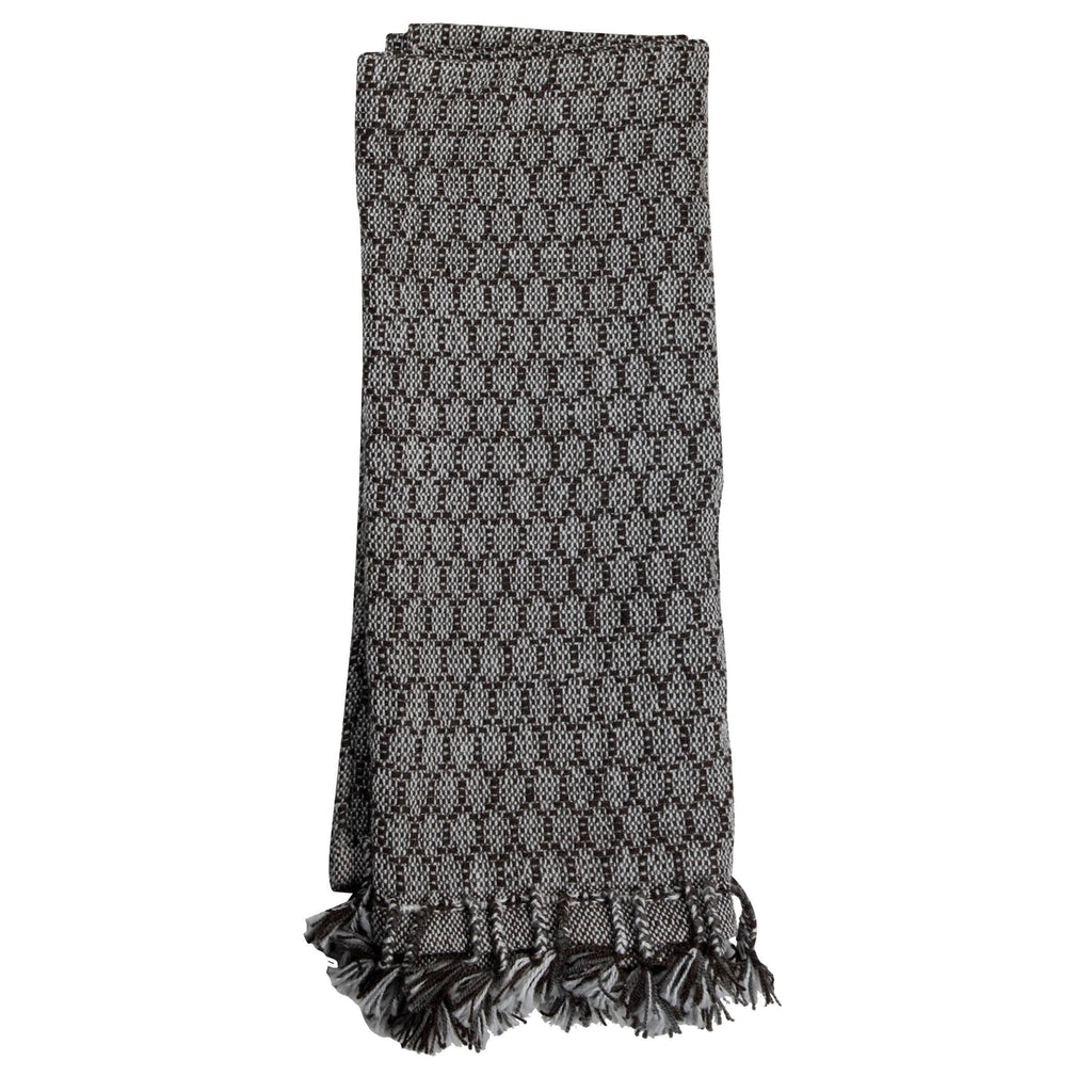 Honeycomb Pattern Hand Woven 50 x 60 inch Throw Blanket with Hand Tied Tassels H77391