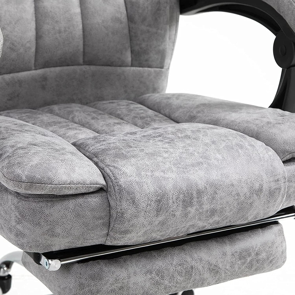 Gray Heated Massage Electric Vibration Reclining Swivel Chair with Pedals Adjustable Back Ergonomic Zero-Gravity Chair J88467
