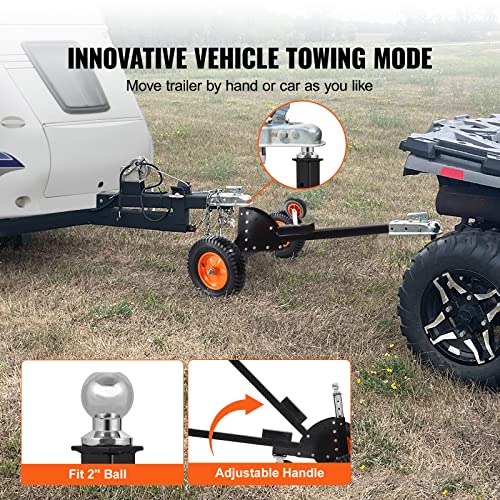Adjustable Trailer Dolly with 1-7/8'' Hitch Ball & 10'' Solid Tires, 16''-24'' Adjustable Height, 600lbs Tongue Weight Capacity E582227