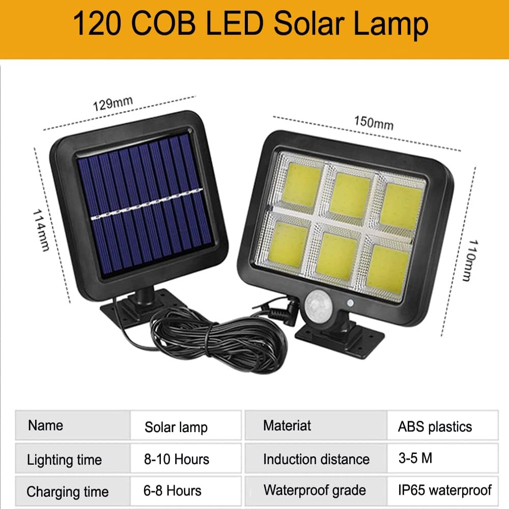 Solar Outdoor Lights Motion Sensor IP65 Waterproof E7753