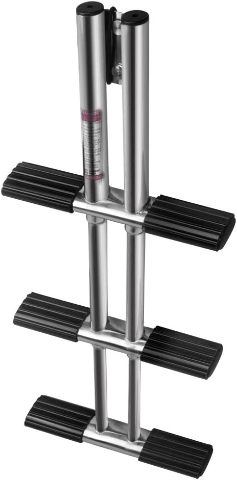 Dual Vertical Telescoping 3 Step Stainless Steel Boat Ladder L3991
