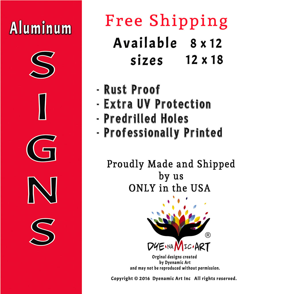 Beige 12"x18" Metal Sign D603620