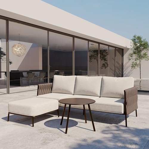 5 Piece Patio Furniture Set with Two Round Coffee Table X4419