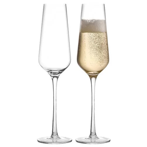 Italian Crystal Champagne Flute Set of 4 B892