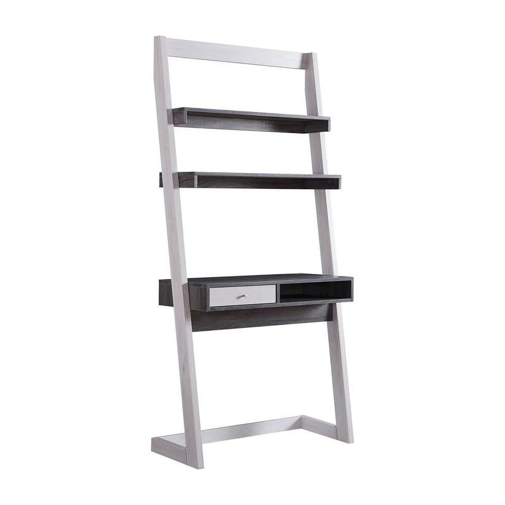 Modern Wood Writing Desk with Shelves E189