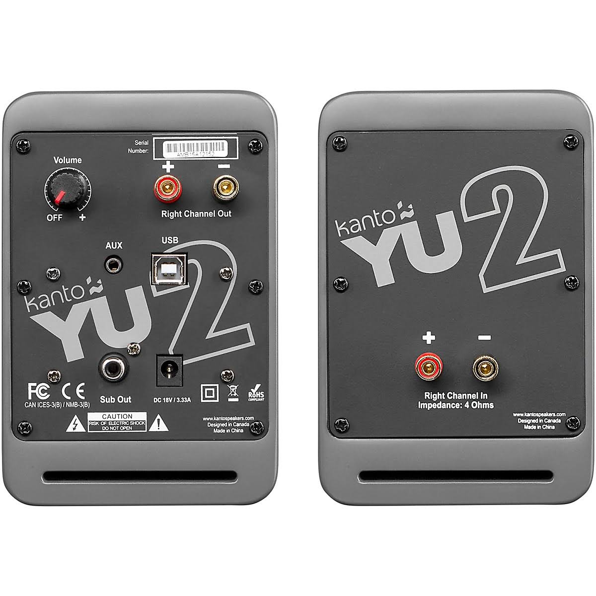 Matte Gray Powered Desktop Speakers U57620
