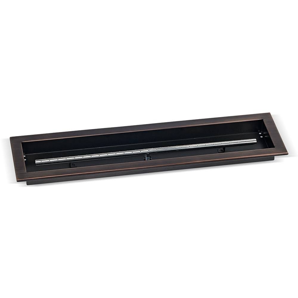 Oil Rubbed Bronze Trough Pan Natural Gas Fire Pit Kit T54171