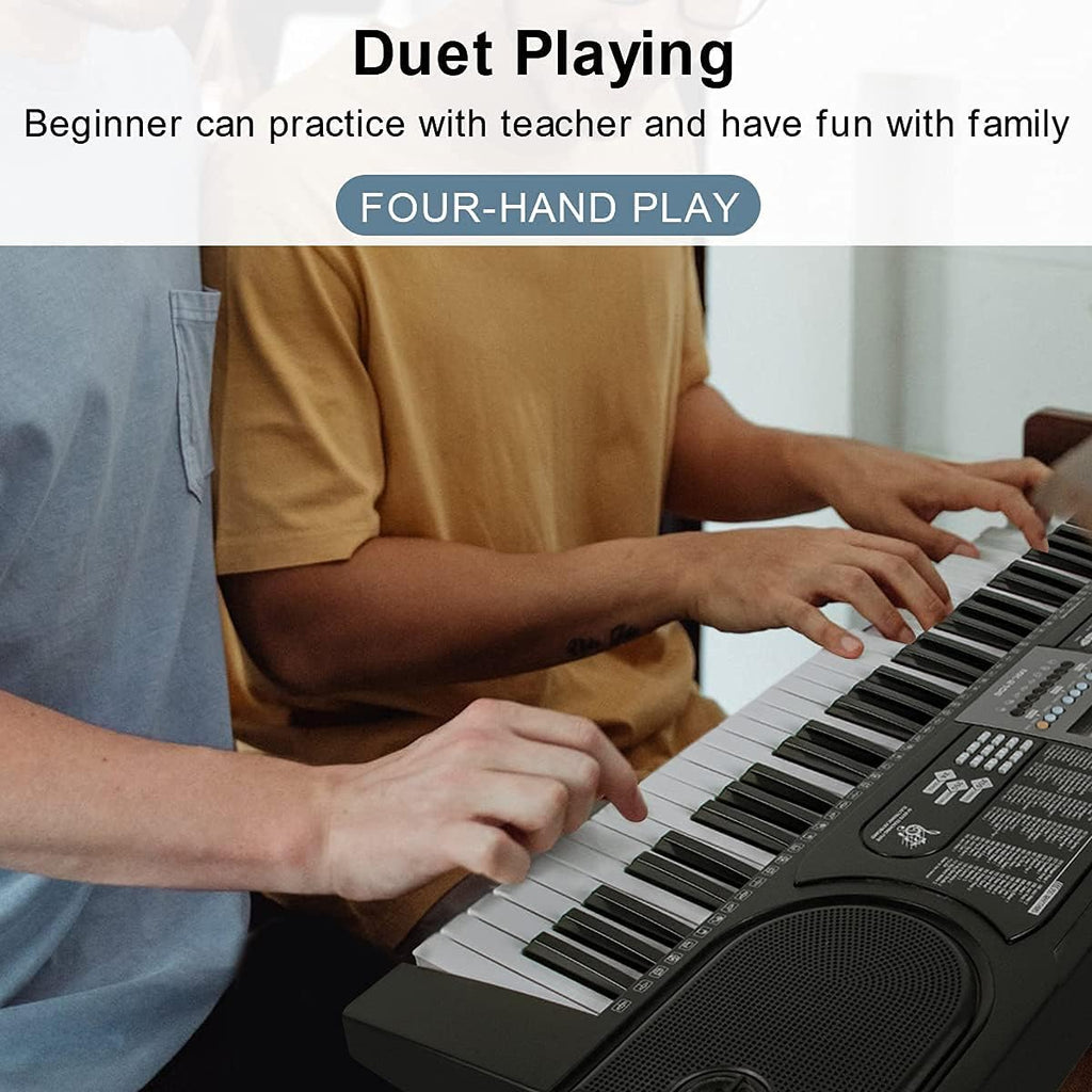61 Key Digital Piano Portable Electronic Keyboard with Built-In Speaker, Microphone, Music Stand K374490