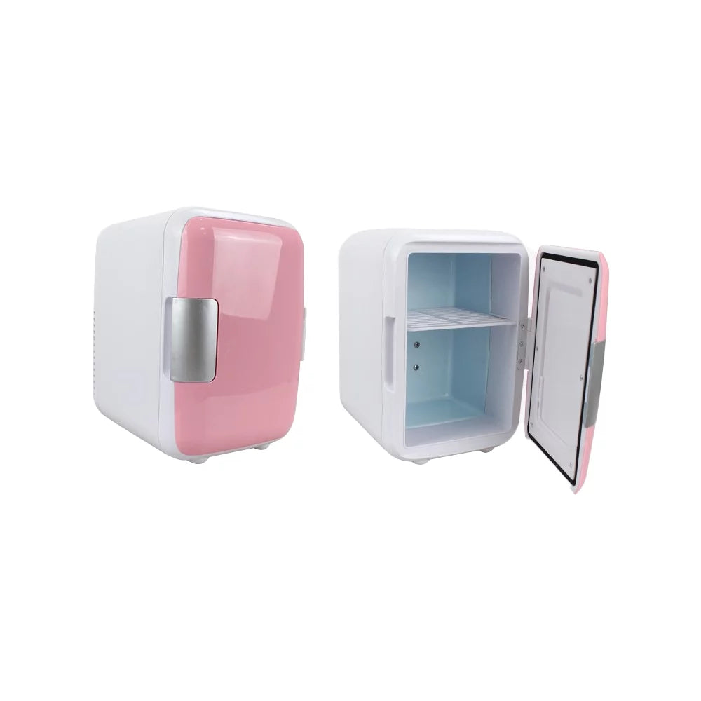 Portable 4L 6 Can Pink Mini Fridge K71027