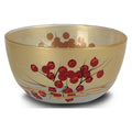 Set of 2 Red and Gold Glass Serving Bowls T466676