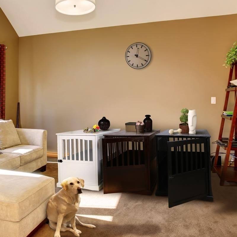 Walnut Pet Crate End Table T935