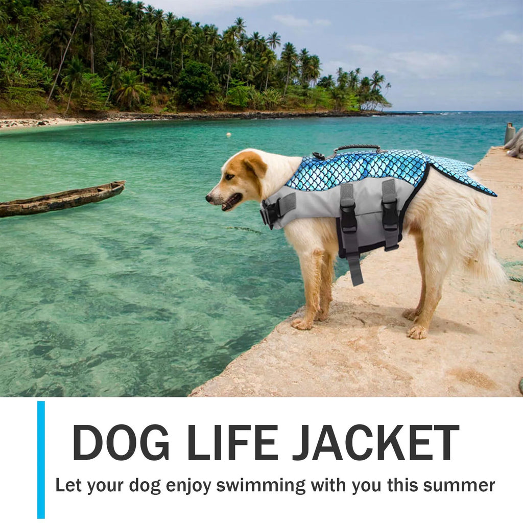 Reflective Dog Life Jacket with Rescue Handle Q386197