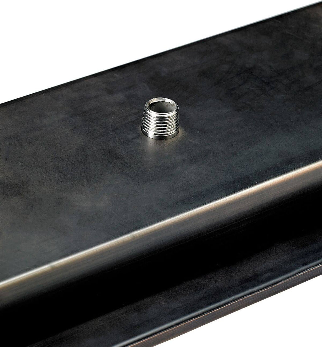 Oil Rubbed Bronze Trough Pan Natural Gas Fire Pit Kit T54171