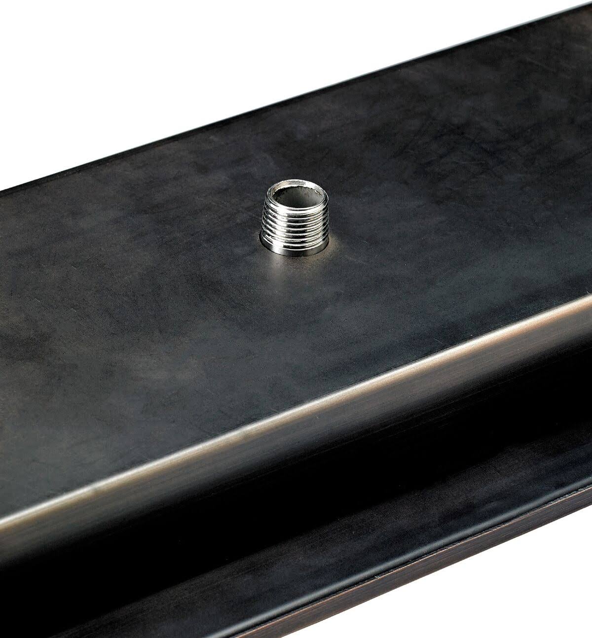 Oil Rubbed Bronze Trough Pan Natural Gas Fire Pit Kit T54171