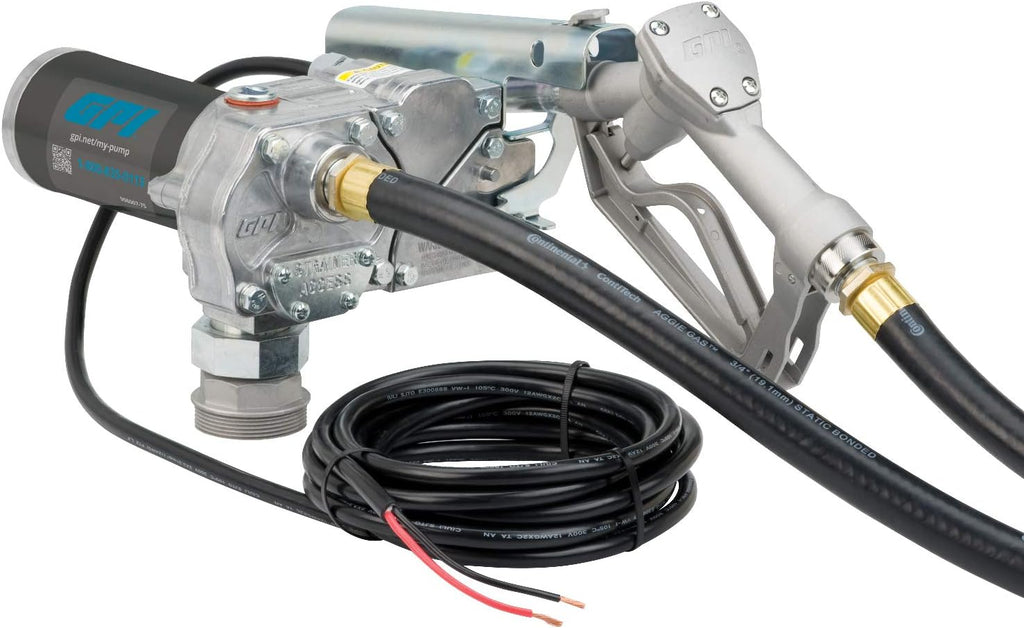 Fuel Transfer Pump with Automatic Shut-Off Nozzle, 15 GPM, 12' Hose V295951