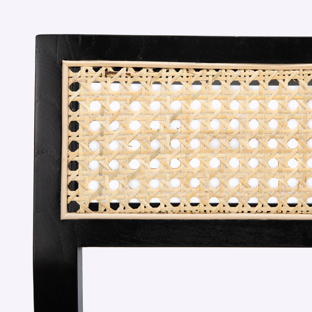 Black/Natural Cane Dining Chair Q145658