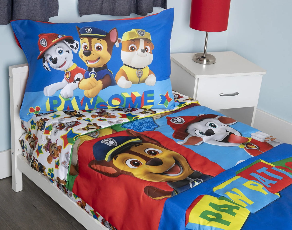Blue 5-Piece Toddler Bedding Set & Blanket I824