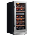 15 inch 28 Bottle Dual Zone Stainless Steel Wine Cooler G308