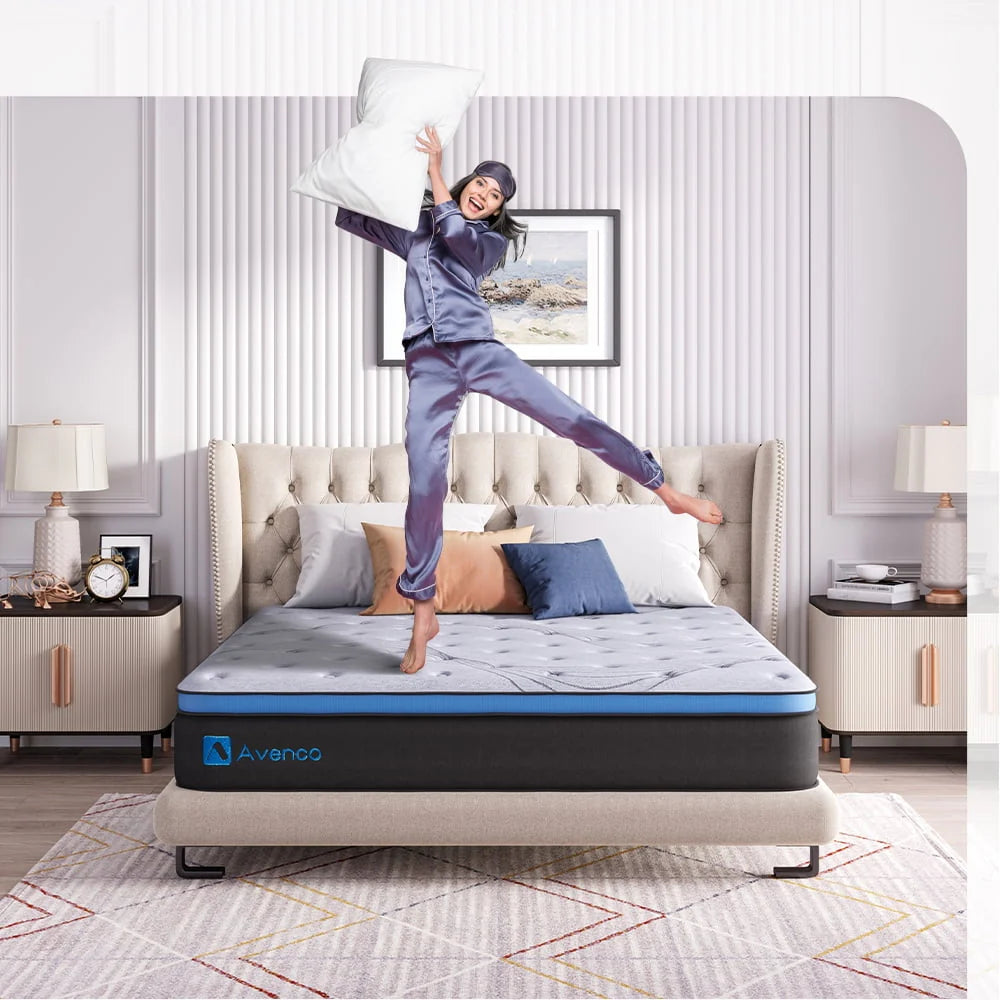 Queen Size 12-Inch Hybrid Gel Memory Foam Pillow Top Mattress M104821