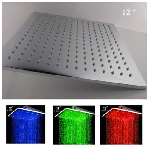 Oil Rubbed Bronze Square Rainfall LED Shower Head R7012