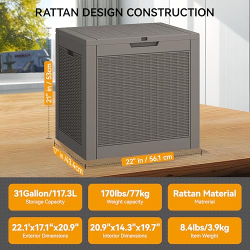 150 Gallon Black Resin Outdoor Storage Box W79974