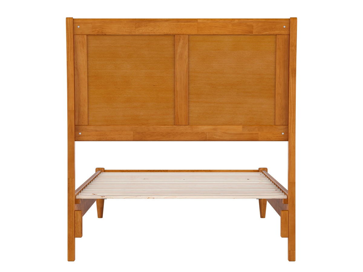 Twin XL Solid Wood Sleigh Platform Bed Z897