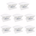 8 Pack Black White Solar Post Deck Cap Light M23045