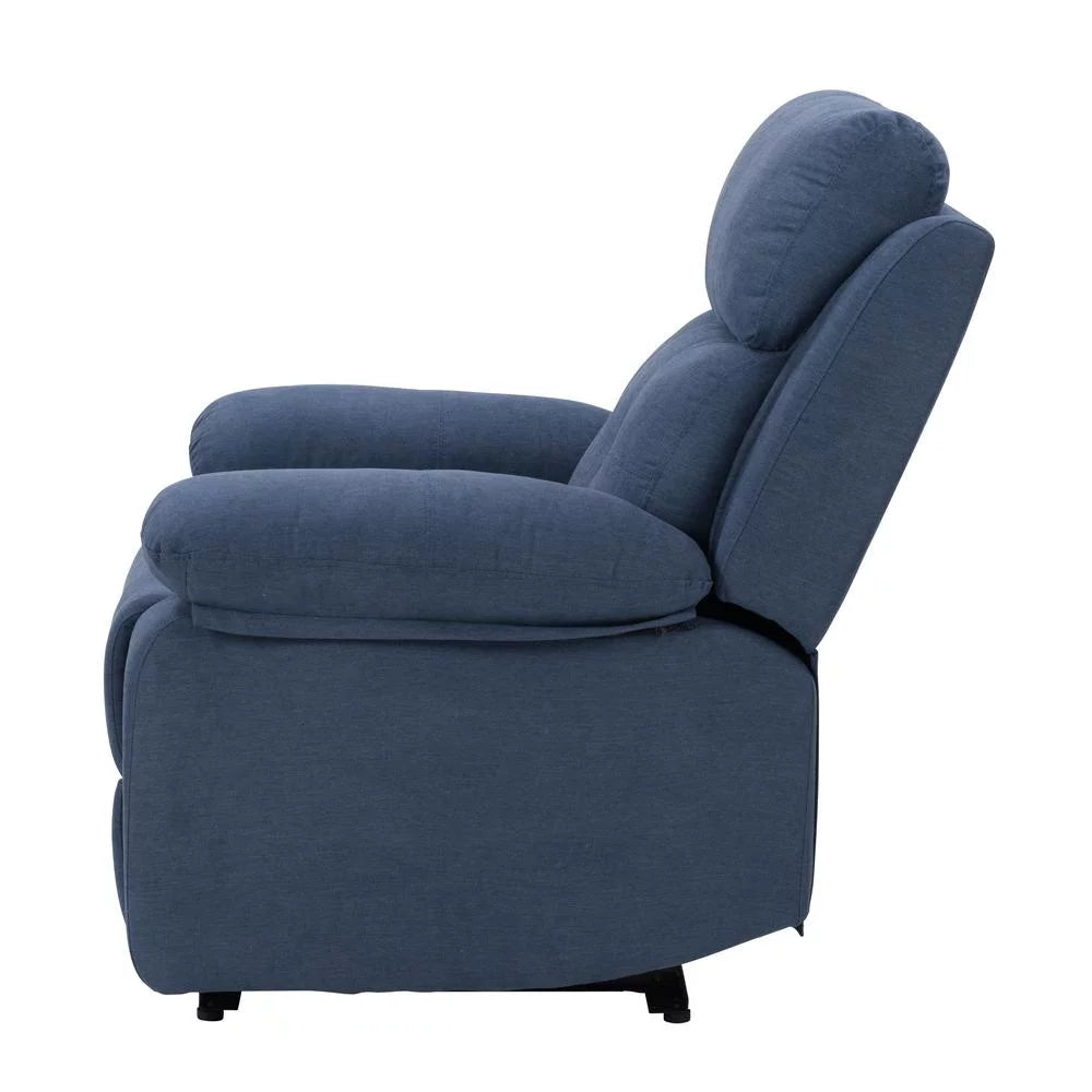 Blue Fabric Manual Recliner N9717