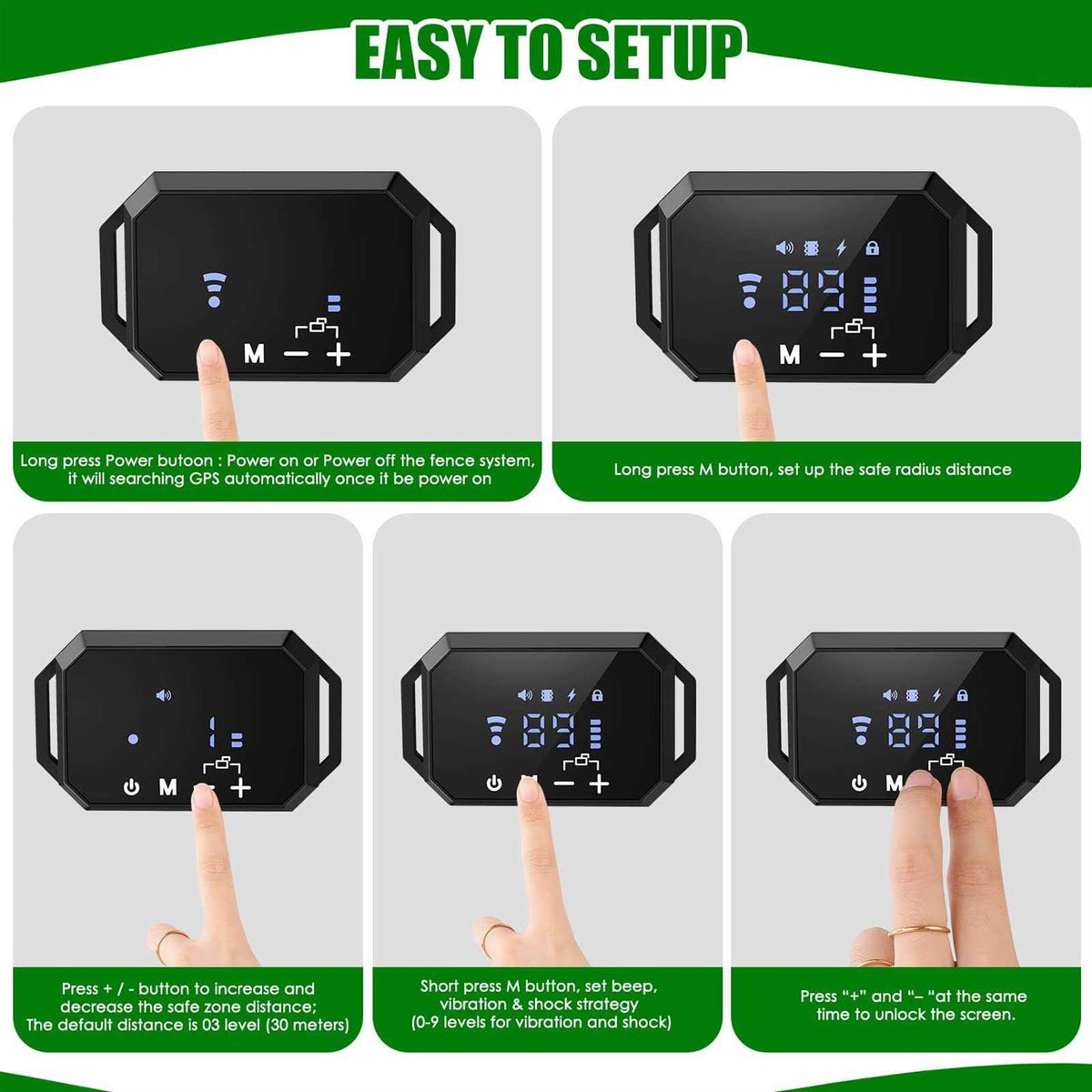 Gps Wireless Dog Fence Up to 6560ft J59680