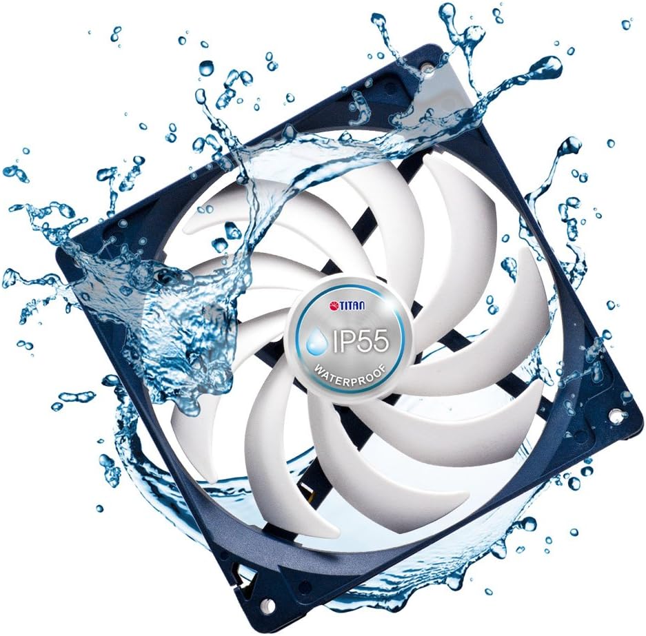 12V DC IP55 Waterproof Dustproof Cooling Fan 140mm 2 Pack H90001