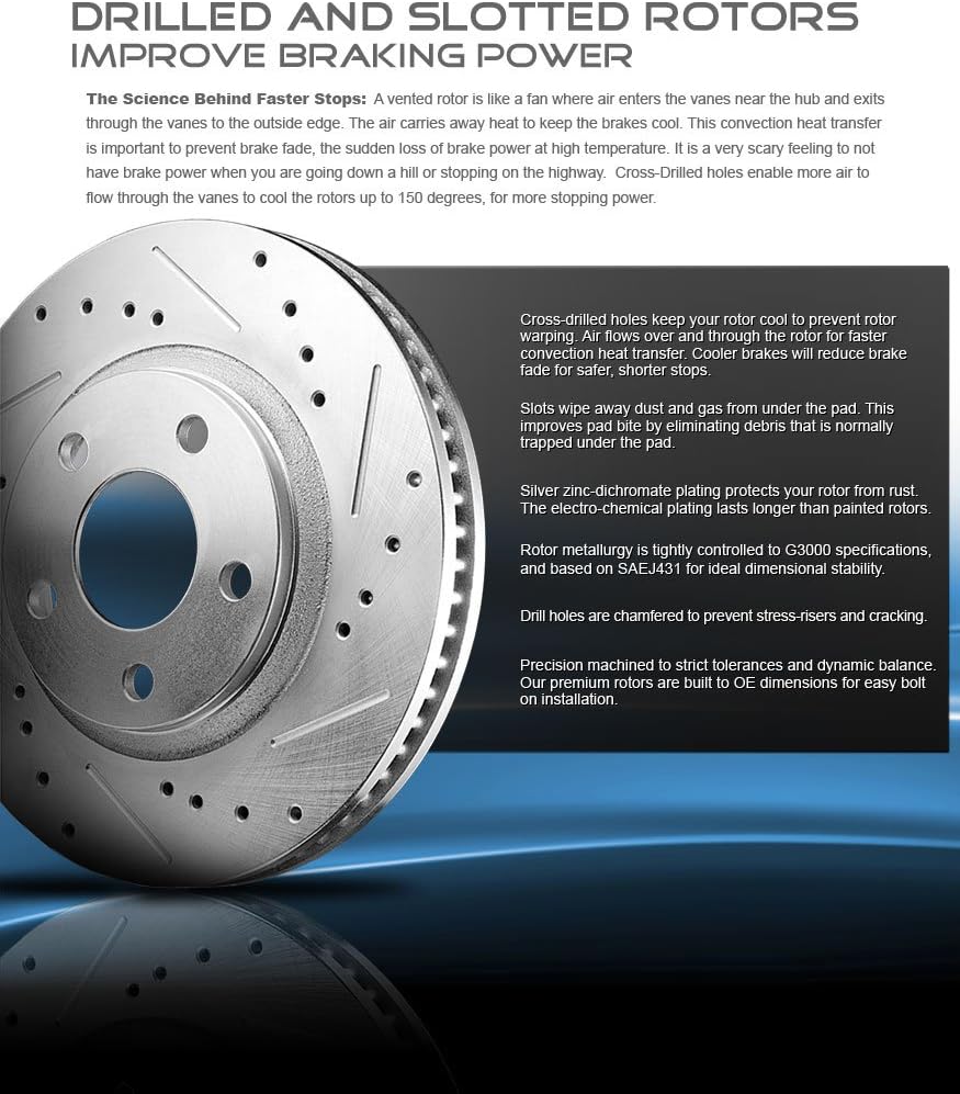 FRONT 296mm + REAR 292mm D/S 5 Lug [4] Rotors + Ceram Brake Pads + Clips X534