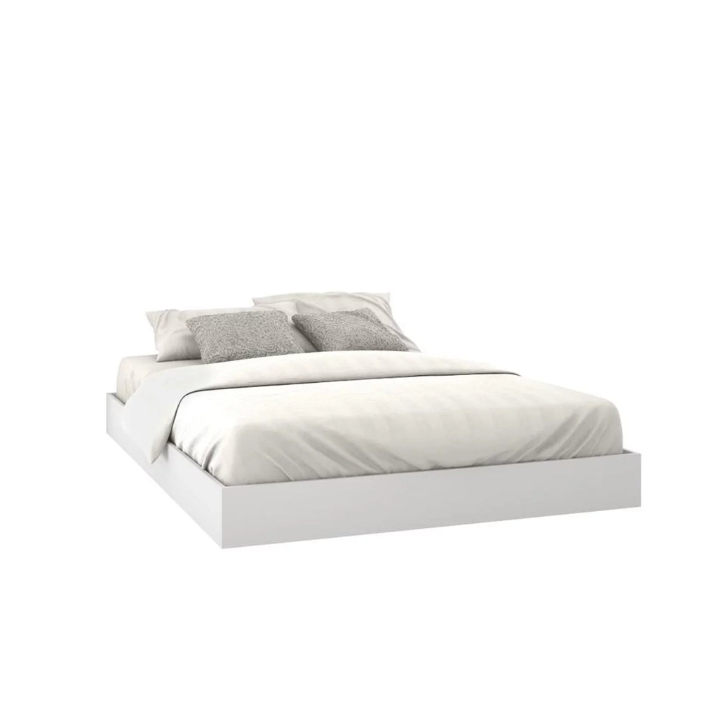 Queen Size Bedroom Set Natural Maple and White W666