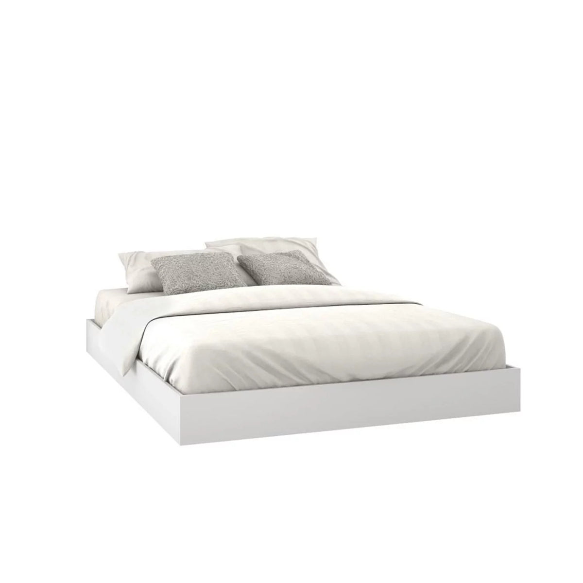 Queen Size Bedroom Set Natural Maple and White W666