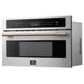 30 Built-In Microwave Oven with Antique Brass Handles D9290