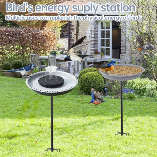 Solar Powered Bird Bath with Fountains A19956