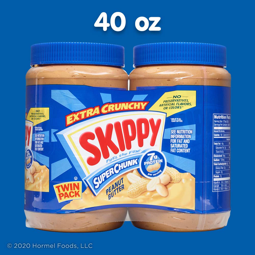 Super Chunky Peanut Butter, 40 Ounce Twin Pack B9656