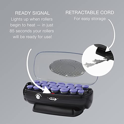 Ceramic Flocked Hot Roller Set with 20 Hair Rollers L32200