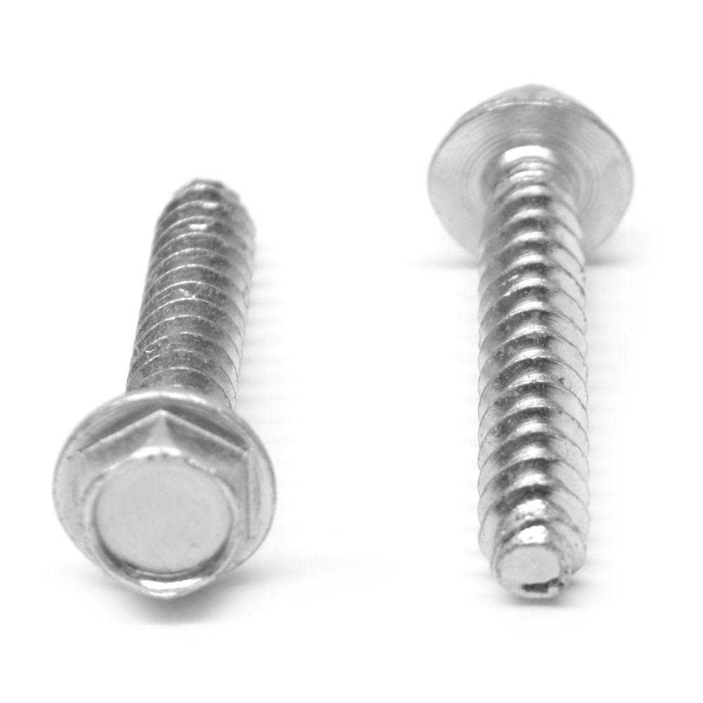 1/4 Thread Rolling Screw Hex Washer Head Zinc Plated S712