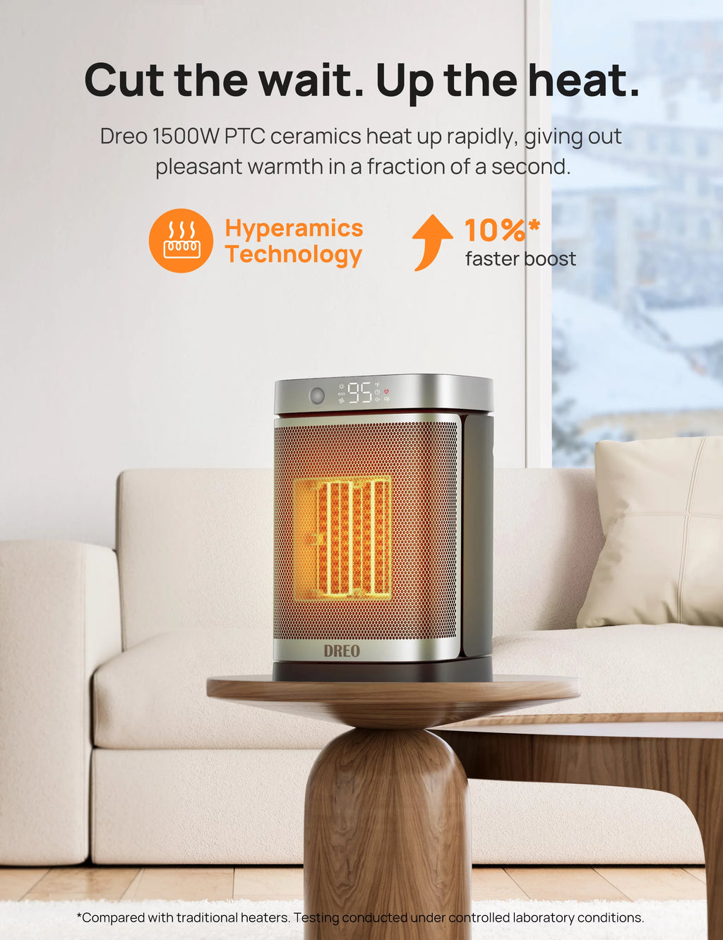 1500W Electric Space Heater with Oscillating and Remote Control J476327