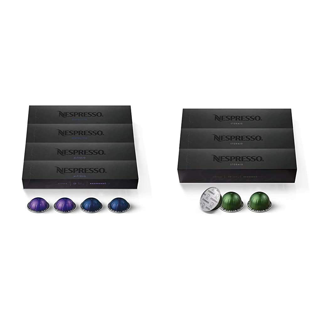 Nespresso Capsules VertuoLine Espresso Dark Roast Coffee Variety Bundle (40 + 30 Count) Z786