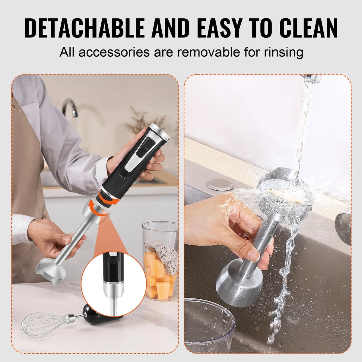 Commercial Immersion Blender 200W 8-Speed M621