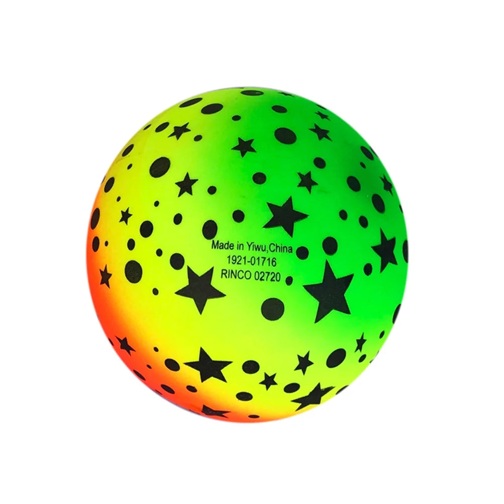 10 Pcs 16 CM Rainbow Balls Elastic PVC Beach Sports Play Ball T545