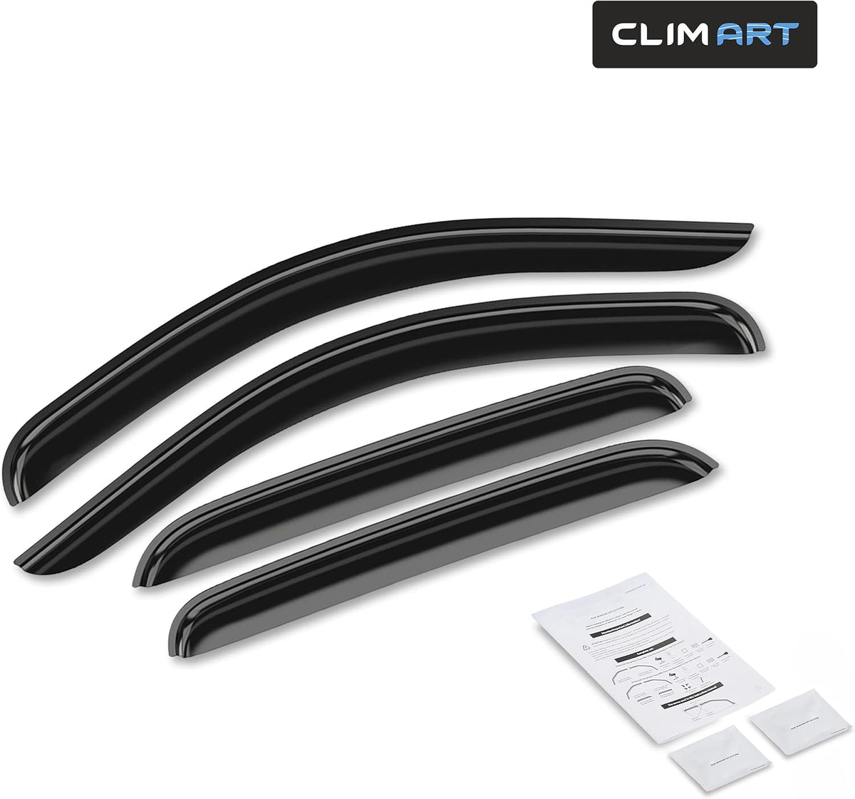 Rain Guards for 2007-2013 Chevrolet Silverado/GMC Sierra 1500 Crew Cab, 4pcs T950