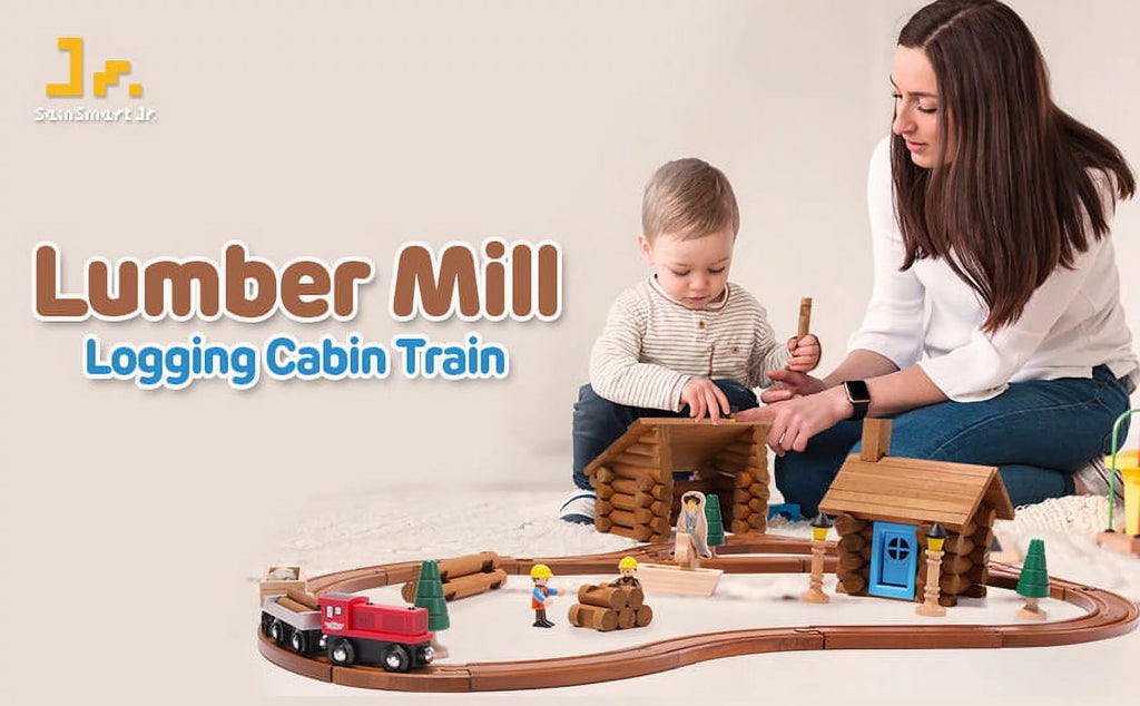 Wooden Train 100pcs Set Building Blocks R730